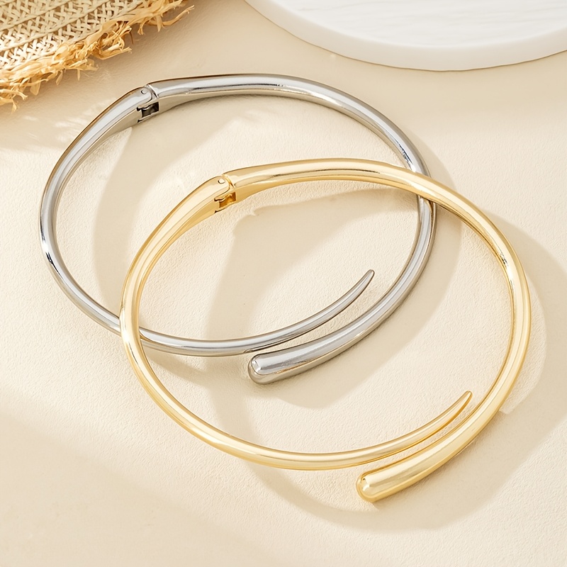 Women's Golden Tone Adjustable Ring Choker Necklace